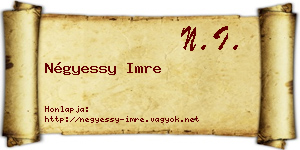 Négyessy Imre névjegykártya
