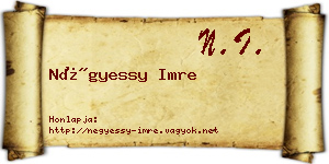 Négyessy Imre névjegykártya