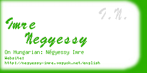 imre negyessy business card