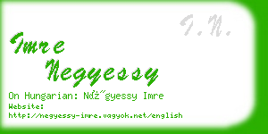 imre negyessy business card